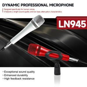 LN945 전문 다이나믹 보컬 마이크 2가지 색상(레드/화이트컬러) 라이브 노래 공연, 가라오케, 스튜디오 녹