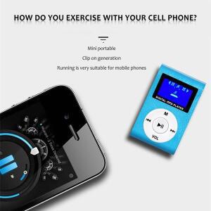 무손실 음질 휴대용 미니 MP3 플레이어, 금속 클립, 카드 슬롯, USB 음악 SD/TF 지원, LCD 화면, 학생용 워