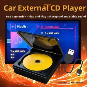 외부 차량용 CD 플레이어 안드로이드 네비게이션 시스템용 USB 연결 전원을 갖춘 휴대용 향상된 오디오 경