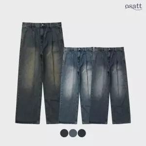 오사뜨 남자청바지 남자 와이드 청바지 진청 연청 블 (32064472)