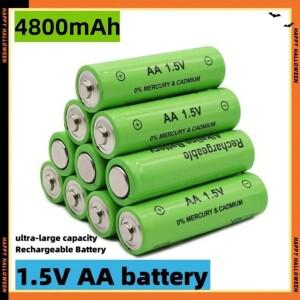 손전등 마우스 시계 리모컨 등한 1.5V AA 4800mAh 충전식 배터리 알카라인