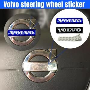 볼보 Rdesign Polestar AWD V50 S60 XC60 S40 자동차 전면 그릴 스티어링 휠 로고 스티커 장식 액세서리