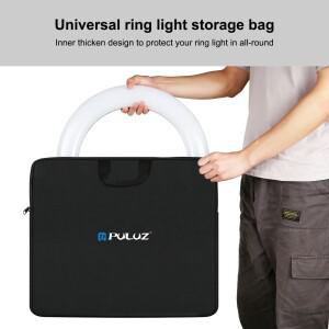 도니식 PULUZ 링 LED 조명 휴대용 지퍼 보관 가방 사진 핸드백 18 인치 셀카 전구 46cm