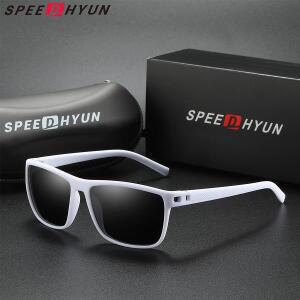 SPEEDHYUN 하이 퀄리티 미끄럼 방지 편광 선글라스, UV400 미러 렌즈, 운전용 안경, 여성 패션 스포츠