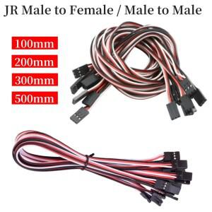 JR 남성-여성/남성 3 핀 서보 연장 케이블 와이어 100mm RC Futaba 커넥터