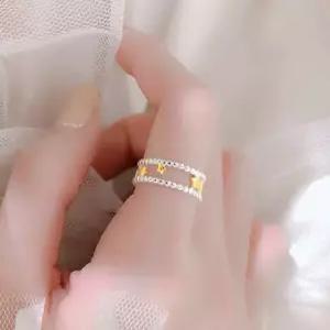 메이조아 925실버 샤이니 스타 오픈링 은반지