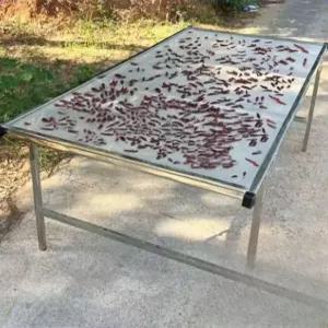 찻잎 건조대 고추 나물 생선 건조망 건조기 오징어 은색 말리기 채소