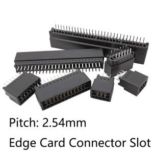 PCB 골드 핑거 소켓 관통 구멍, 에지 카드 커넥터 슬롯, 2.54mm 피치, 6P, 8 P, 10P, 12P, 16P, 20P, 26P,