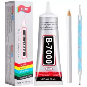 FITDYHE B7000 클리어 정밀 팁 50ml 공예용 라인스톤 패브릭 DIY 메이크업 슈즈 주얼리 만들기 네일 아트