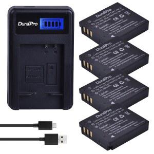 듀라프로 CGA S005 CGA S005 CGAS005 배터리 + 충전기 파나소닉 호환 루믹스 DMW BCC12 DMC LX1 LX2 LX3 FX3 BCC12 후지 호환 NP 70 NP 70용