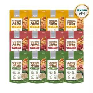 이즈칸 강아지 보양식 죽 영양듬뿍 기력보충 연어 소고기 닭고기황태 혼합 모음 선택 100gx12 MNS