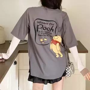 [디즈니정품]하니푸 라운드넥 반팔 순면 티셔츠_M4739