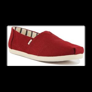TOMS Mens Alpargata Classic Slip On Casual Shoes   Red
