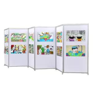 전시용 가벽 전시회 이동식 작품용 갤러리 바퀴형 홍보용 매장용 싱글형 파티션 접이식 광고용