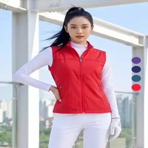 여성 퓨어라인 펀칭 골프 여름 레이어드 메쉬 경량 조끼(W7SV08)