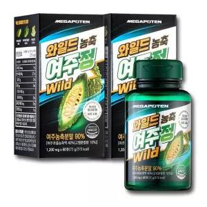 와일드 농축 여주정 1200 2병 4개월 여주분말 여주환 국내산 유기농 비터멜론 바나바잎 추출분말 케어 메가