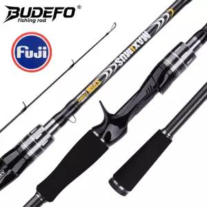 BUDEFO MAXIMUS 루어 낚싯대 1.8m 2.4m 3.0m 30T 카본 스피닝 베이트캐스팅 FUJI 가이드 여행용 3-50g