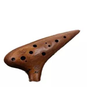 알토 오카리나 12홀 나무 세라믹 교육용 목재 초보자 전문연주 입문용