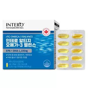 인테로 알티지 오메가3 밸런스 90정 1개 선물세트 시댁 부모님 한가위 가족 친정