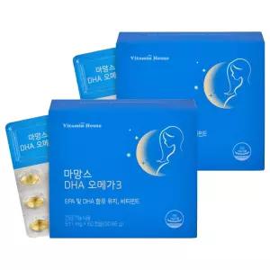 비타민하우스 마망스 DHA 오메가3 60정 2개 선물세트 설날 부모님 시댁 모임 가족