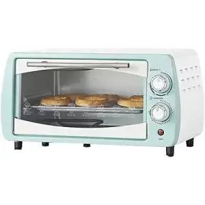 10L 미니 다기능 오븐 온도 조절 가능한 0-230°C 및 60분 타이머 독립 가정용 베이킹 전기 유용 파란색