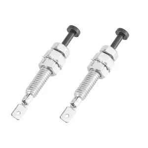 X AUTOHAUX 2개 조절 가능 도어 핀 스위치 자동차 자동 엔진 트렁크 보닛 알람 후드 나사 범용