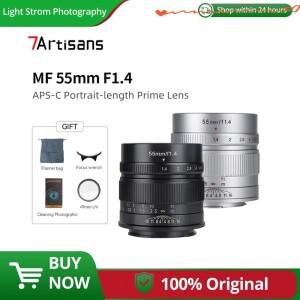 7artisans 55mm F1.4 MF 캐논 EOS-M M50 후지필름 X-A1 마이크로 4/3 E-PL1 소니 E A6600용 대구경 인물 촬