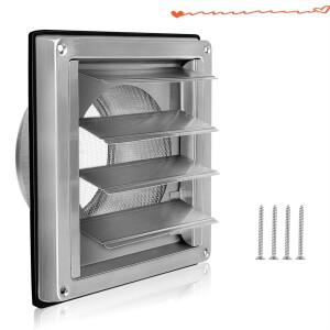 스테인레스 스틸 통풍 그릴 커버 루버 플랫 덕트 벽 흡입구 B84B 150mm
