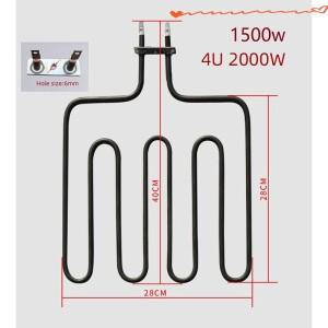 220V 1500w/2000w/2500w 전기 발열체 304 스테인리스 스틸 튜브형 에어 베이킹 히터 (오븐/사우나/스토브용