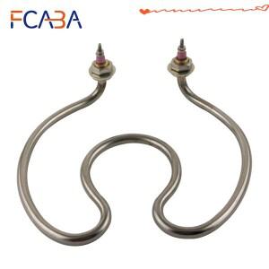 FCABA 304 스테인리스 스틸 말굽 모양 엘보우 물 가열 요소 220V 2.5KW 210mm 원형 직경 전기 튜브 히터