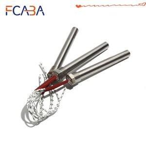 FCABA 12mm 직경 250~300mm 원통형 카트리지 히터 800W/1000W/1500W/2500W 201SUS 전기 엘리먼트 너트 포함