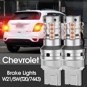 2x LED 브레이크 라이트 램프, W215W 7443 T20 캔버스, 쉐보레 임팔라 말리부 타호 트랙스 콜로라도 트래버