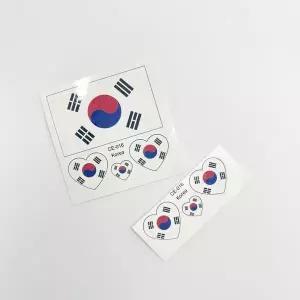 [하프클럽/알티피아]일회용 타투 스티커 태극기 응원 태극기타투스티커 문