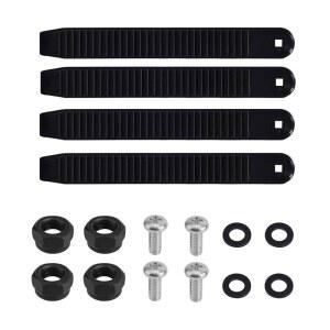BOXOB 4pcs 스노보드 발목 사다리 스트랩 바인딩, 6.89x0.83인치 고탄성 스키 밴드 바인딩 하드웨어 남성 교체 액세서리 부품 선물: 스케이트 및 스포츠 장비용 스크류 너트 와셔 포함