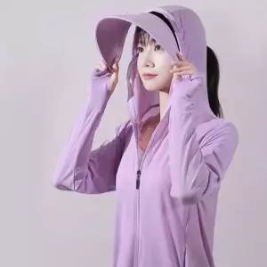 여성바람막이 여름 아이스쿨 후드래쉬가드 아웃도어 운동 피부보호