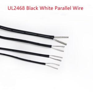 UL2468 PVC 2 코어 검정색 흰색검정색 빨간색투명 2P 병렬 와이어 주석 도금 구리 연선 전자 케이블 16 18