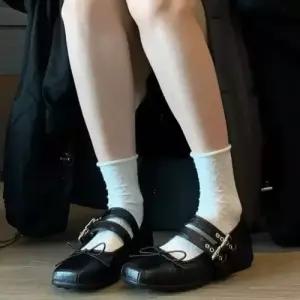 여친 춘추 구두 스몰 일자 플랫 슈즈 메리제인 스트랩힐 펌프스 버클 BE3