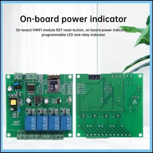 13pcs ESP8266 무선 WIFI 릴레이 모듈 4 채널 ESP-12F 개발 보드 ACDC 5V7-28V5-80V E-WeLink APP 원격 제