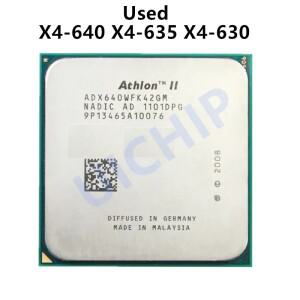 100%  Athlon II X4 630 X4-630 2.8GHz 쿼드 코어 CPU 프로세서 ADX630WFK42GI x4-635 635 640 소켓 AM3