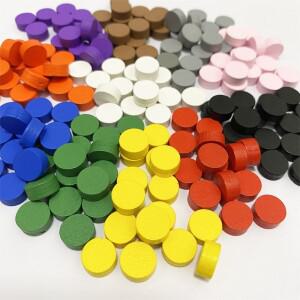 100Pcs 직경 10x5MM 전당포 나무  게임 조각 다채로운 원형 칩 전당포게임 액세서리에 대 한 체스