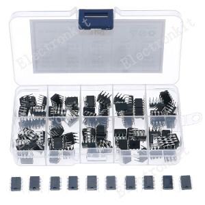 100Pcs 10 값 IC 집적 회로 칩 구색 세트 Icl7660 93C46 TL062 UC3843 MAX485 24C64 LF353 DS1232