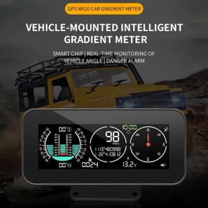 M60 스마트 에스코트 계기 헤드업 디스플레이 레벨 그라디언터 GPS HUD 속도계 고도계 나침반 자동차 액세