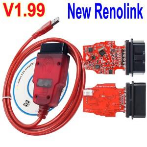 Renolink O2 진단 인터페이스 Re-naultD-acia 차량용 ECU 프로그래머 에어백키 코딩 다기능  V1.99