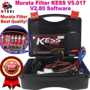 온라인 EU 레드 무라타 필터 Kess V2 V2.80 V5.017  KTAG V7.020 4 LED O2 자동차 트럭 칩 튜닝 키트 무제