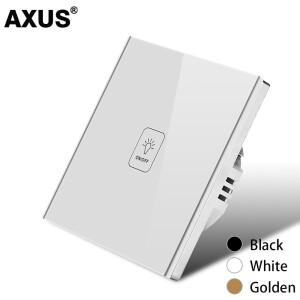 AXUS EU 터치 스위치 전원 Led 패널 벽 램프 빛 감각 강화 블랙 화이트 크리스탈 유리 123 갱 AC100-240V