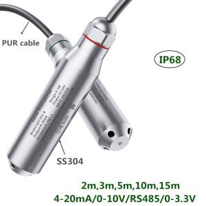 4-20mA 출력 통합 레벨 트랜스미터 방수 액체 오일 수위 센서 프로브 감지 펌프용 0-10V RS485 5m 10m 15m