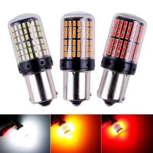 2pcs LED 회전 신호 전구 CanBus 1156 BA15S P21W BAY15D 7440 T20 3014144SMD 자동차 후방 브레이크 라이