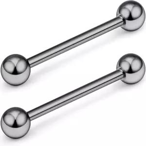 SCERING 등급 23 티타늄 외장 나사 니플 바벨 링 피어싱 리테이너 14G 16G 한 쌍 판매