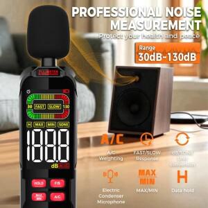 ZL82B 소음 측정기 디지털 사운드 레벨 오디오 소노메트로 30-130dB 휴대용 데시벨