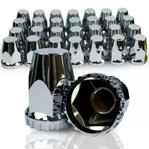 에어혼 화물차 크락션 20피스 ABS 크롬 플라스틱 33mm x 2-7/8 인치 스레드 온 표준 매트 카펫 러그 너트